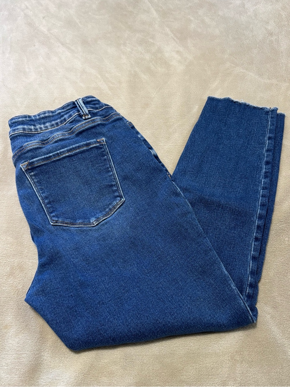Vervet Mid-Rise Raw Hem Cropped Skinny Jeans